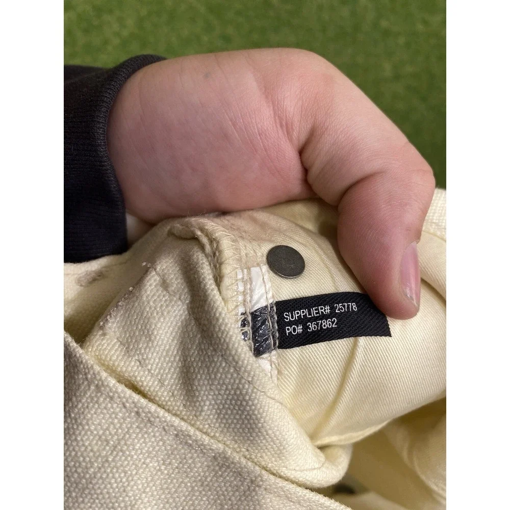 Vintage Polo Ralph Lauren Jeans Mens 36x32 Slim Low Style Ivory Cream White